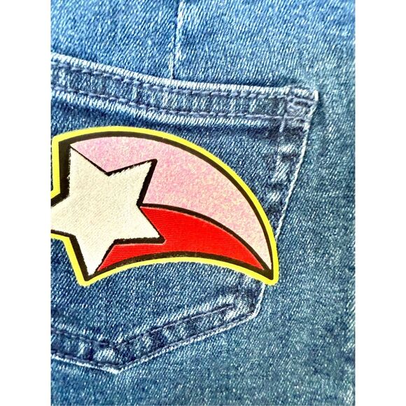 NWT Stella McCartney Kids “Varsity Badges Denim Skirt". Size 3 toddler - Picture 6 of 12